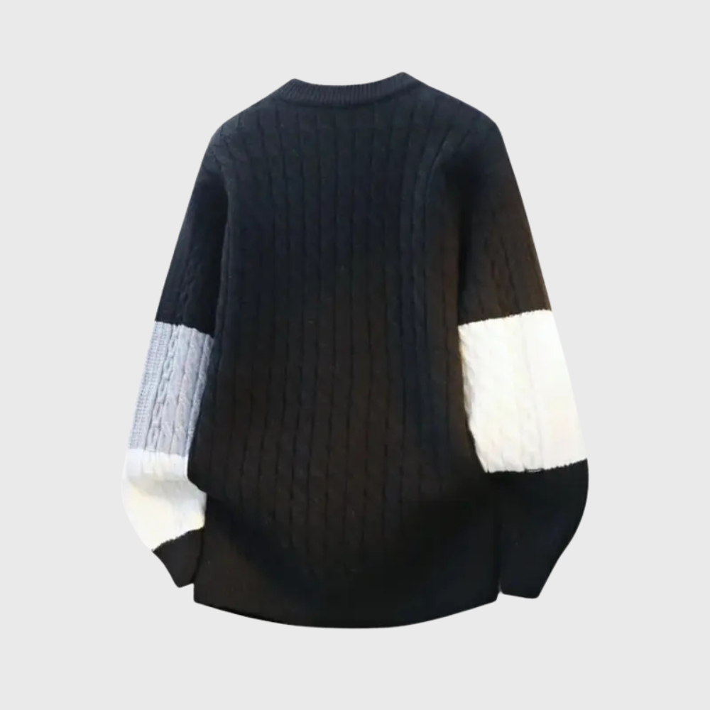 Men’s Patchwork Knitted Sweater