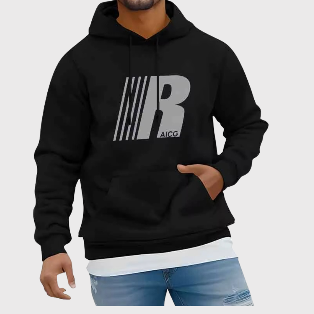 Men's Letter Print Hoodie