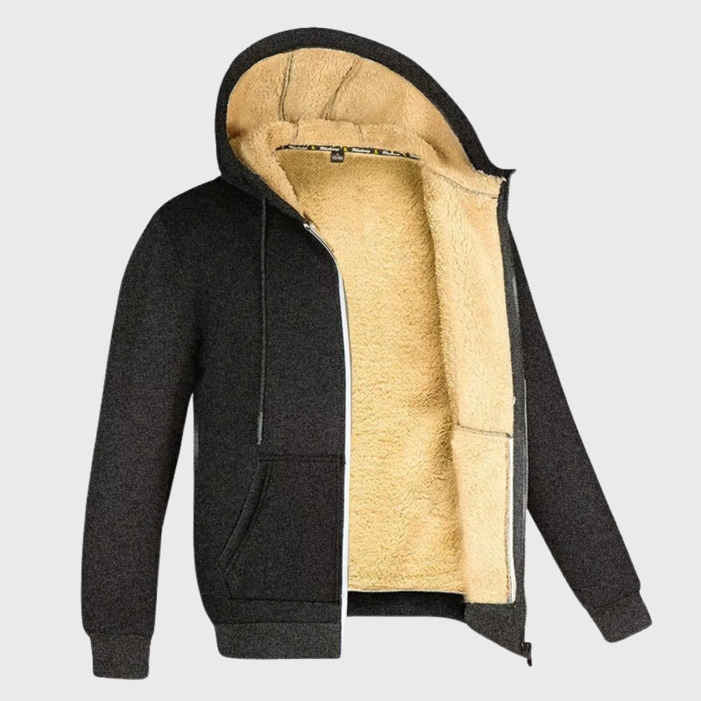 Men’s Winter Lambswool Hooded Jacket