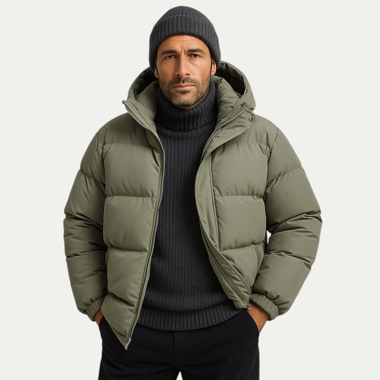 Unisex Waterproof Down Hooded Puffer Winter Fit Parka Jacket