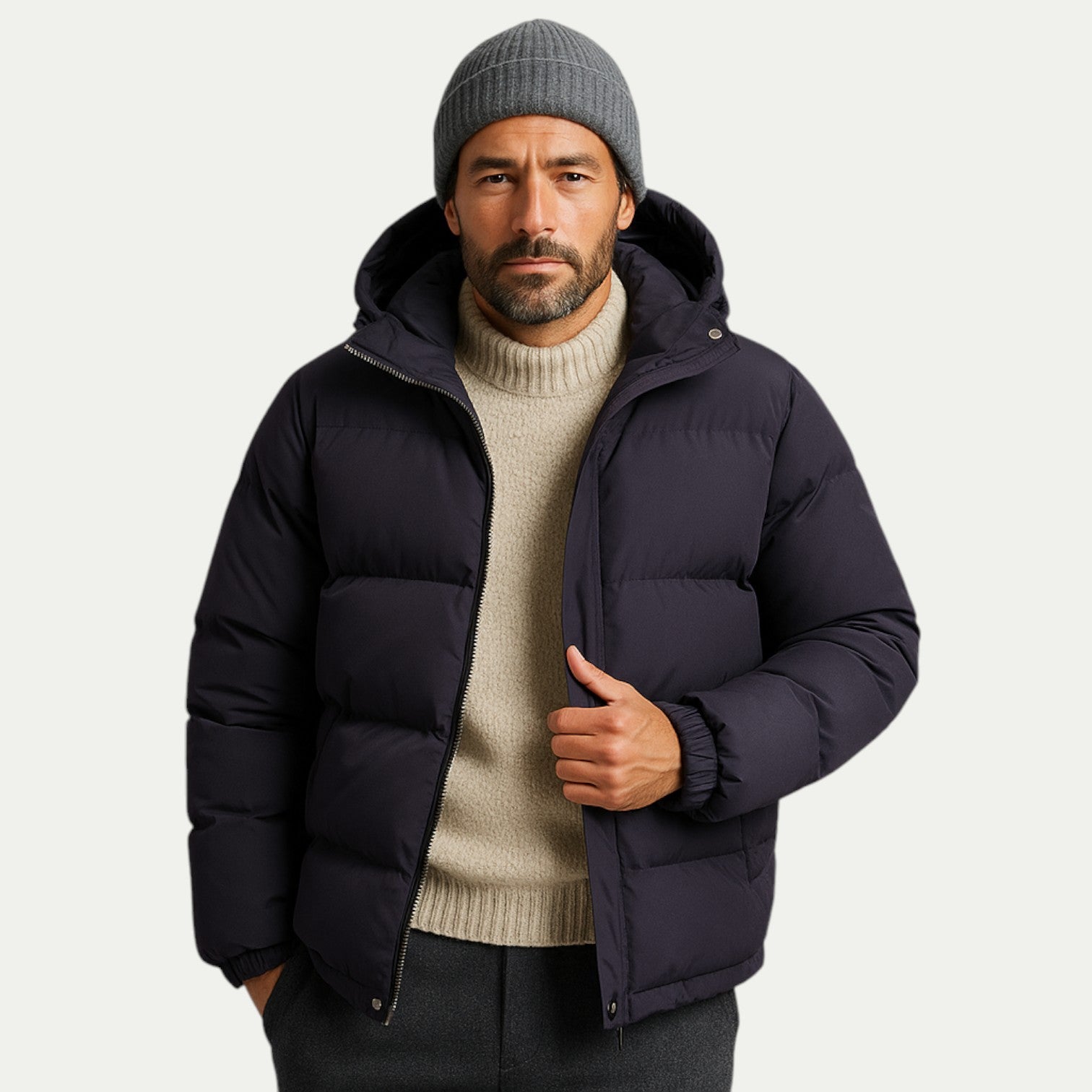 Unisex Waterproof Down Hooded Puffer Winter Fit Parka Jacket