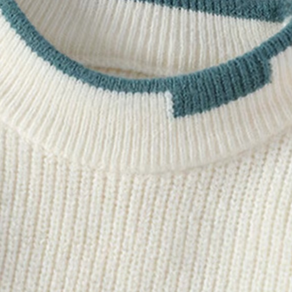 Men’s Patchwork Mock Neck Sweater
