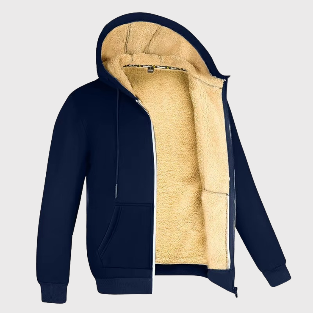 Men’s Winter Lambswool Hooded Jacket