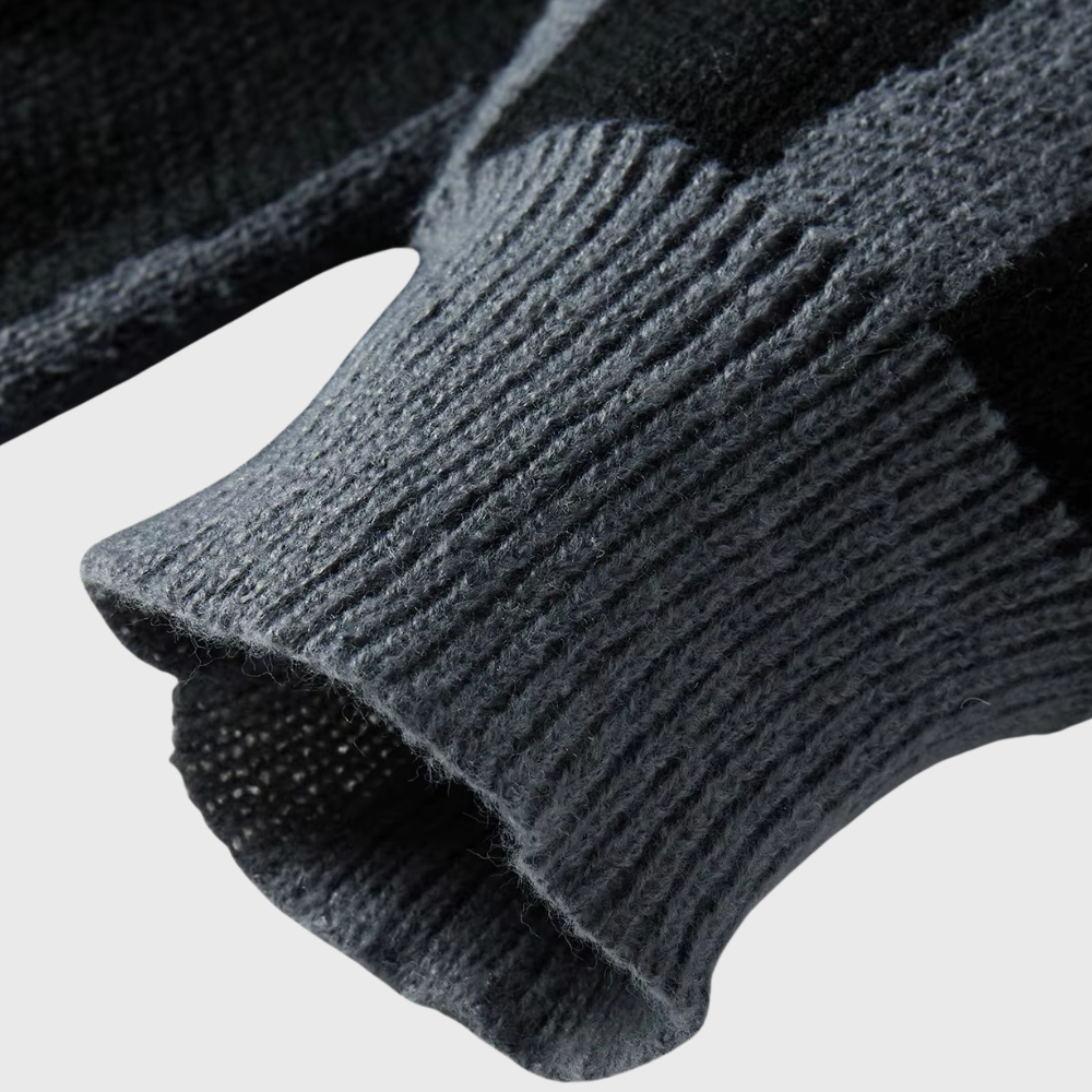 Men’s Irregular Jacquard Pullover Sweater