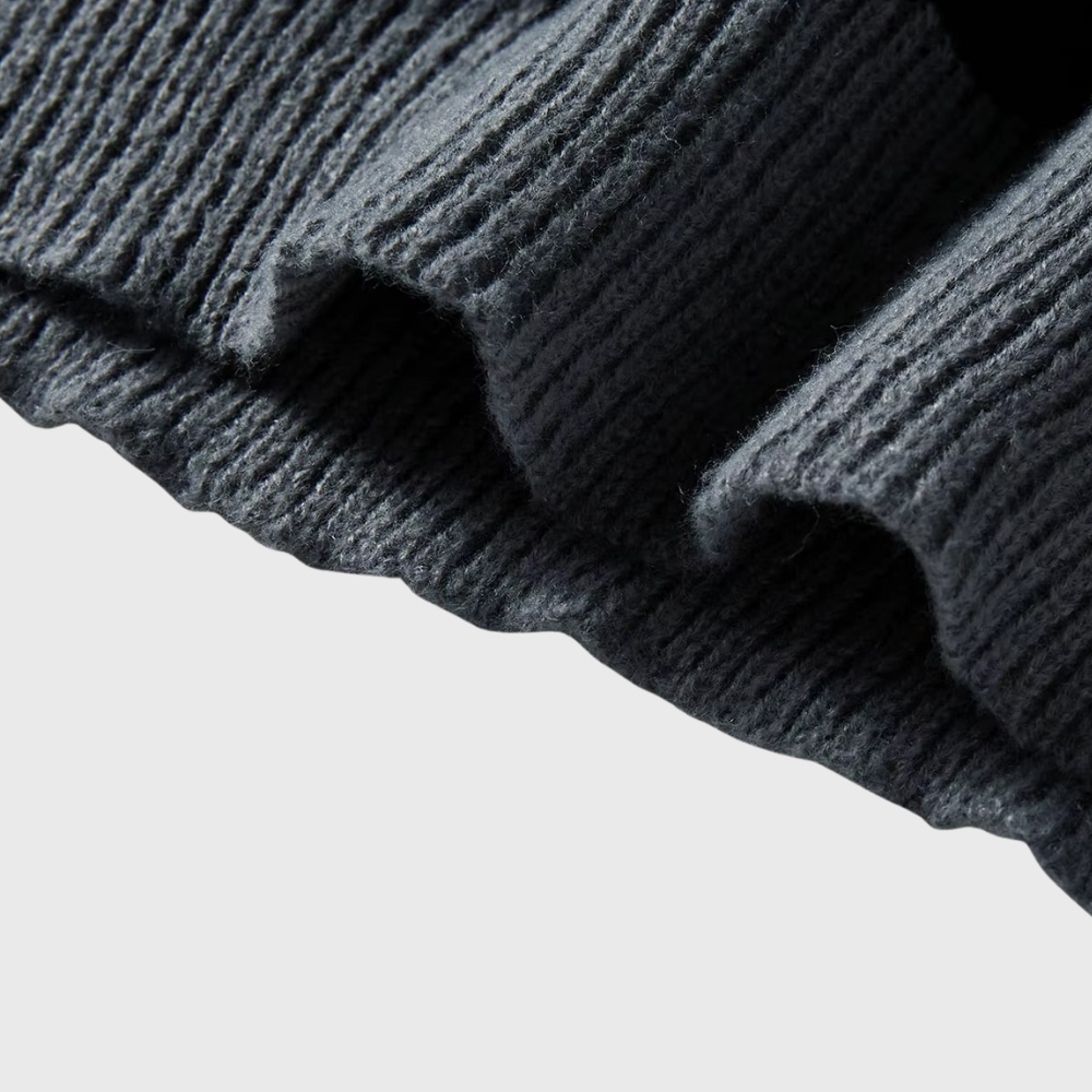 Men’s Irregular Jacquard Pullover Sweater