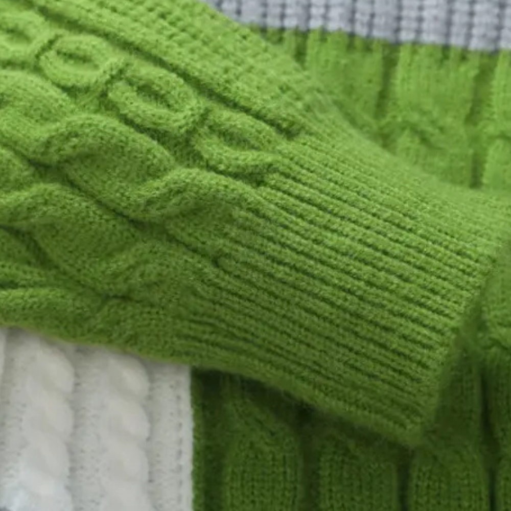 Men’s Patchwork Knitted Sweater