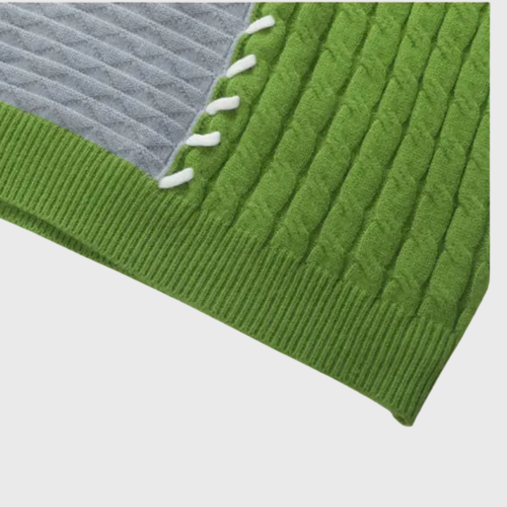 Men’s Patchwork Knitted Sweater