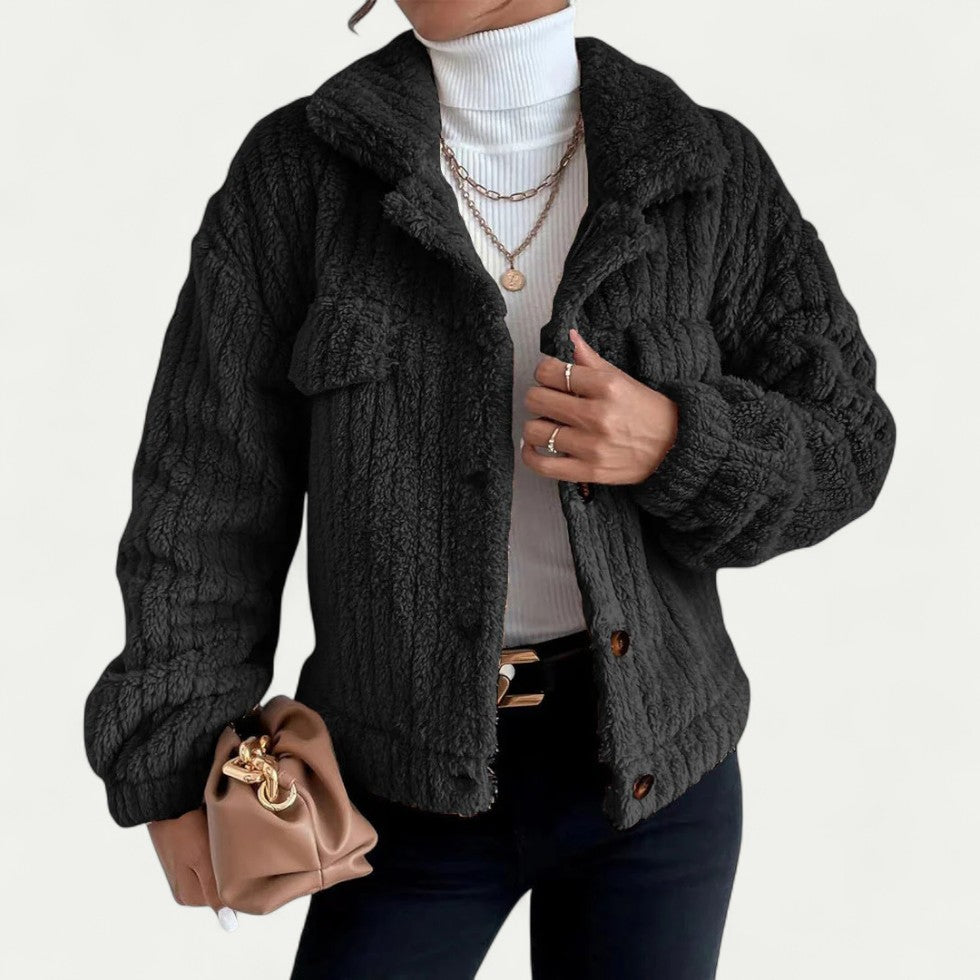 Women’s Teddy Fleece Winter Jacket Long Sleeve